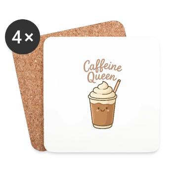 Caffeine Queen – For caffeine lovers - Coasters (set of 4) - white - Front