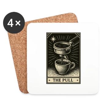 Tarot für Kaffeeliebhaber – Der Sog - Untersetzer (4er-Set) - Weiß - Vorne