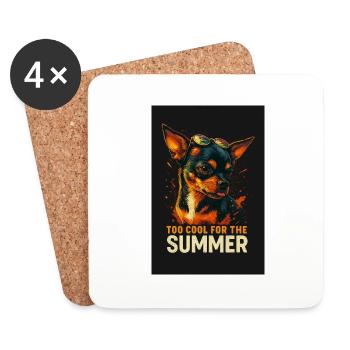 Too Cool for the Summer - Untersetzer (4er-Set) - Weiß - Vorne