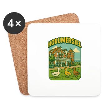 Horumersiel - Untersetzer (4er-Set) - Weiß - Vorne