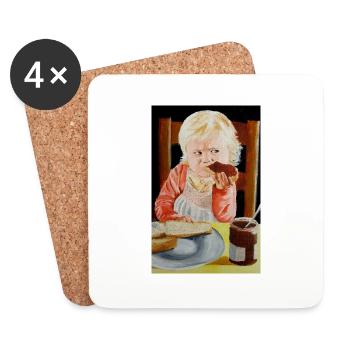 Grumpy kid - Untersetzer (4er-Set) - Weiß - Vorne