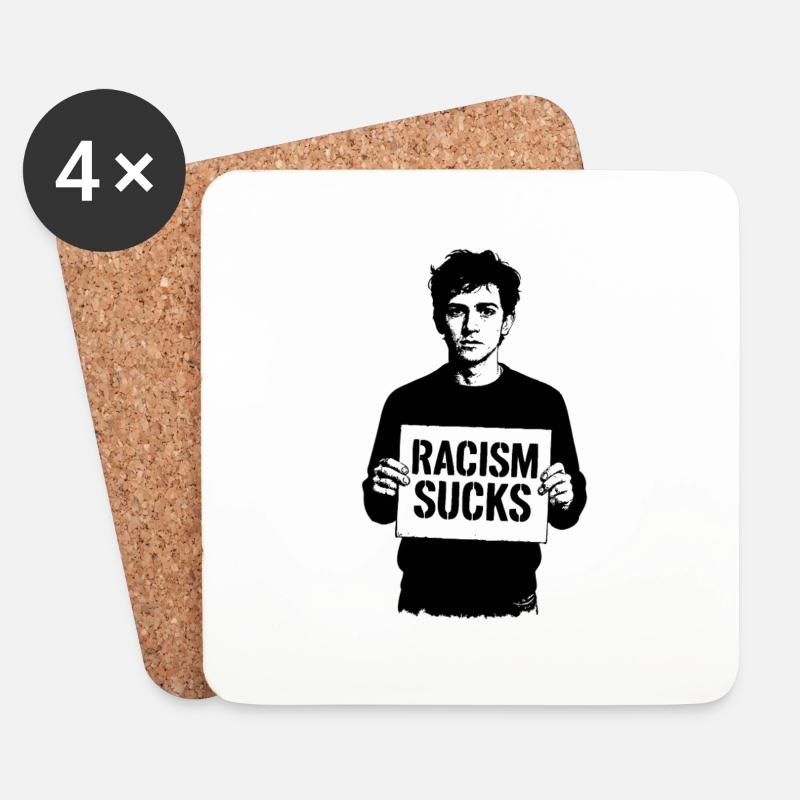 Racism Sucks - Untersetzer (4er-Set) - Weiß