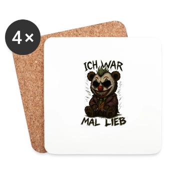 Joker - Untersetzer (4er-Set) - Weiß - Vorne