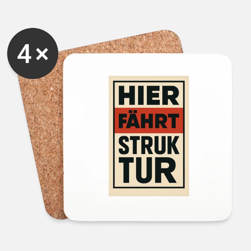 Hier fährt Struktur 1930er Plakat - Untersetzer (4er-Set) - Weiß