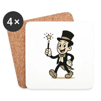 Bande dessinée de sorcier - Dessous de verre (lot de 4) - blanc - Devant