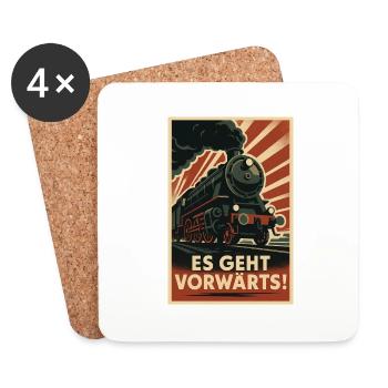 Railways Moving forward - Coasters (set of 4) - white - Front