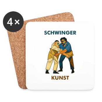 schwinger kunst - Untersetzer (4er-Set) - Weiß - Vorne