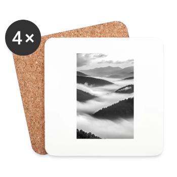 Murmures dans la brume - Dessous de verre (lot de 4) - blanc - Devant