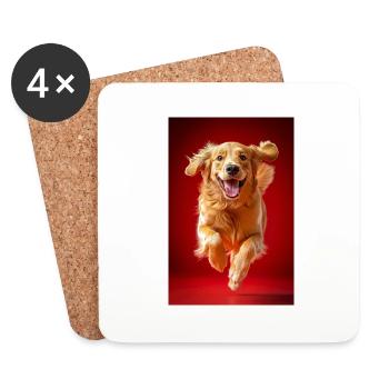 Flying Golden Joy - Coasters (set of 4) - white - Front