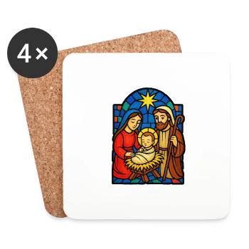 Nativity change hair - Coasters (set of 4) - white - Front