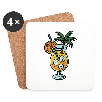 Cocktail 2 - Dessous de verre (lot de 4) - blanc - Devant