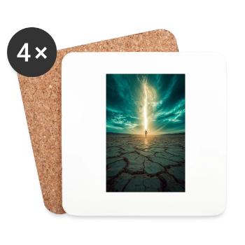 Choisi par la lumière - Dessous de verre (lot de 4) - blanc - Devant