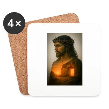 Sauveur ressuscité à l’aube - Dessous de verre (lot de 4) - blanc - Devant