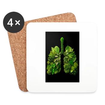 Green Lungs of Nature - Coasters (set of 4) - white - Front