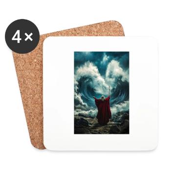 Divine Force Splits the Sea - Coasters (set of 4) - white - Front