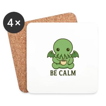 Bébé Cthulhu - Dessous de verre (lot de 4) - blanc - Devant