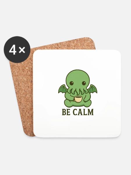 Baby Cthulhu - Untersetzer (4er-Set) - Weiß