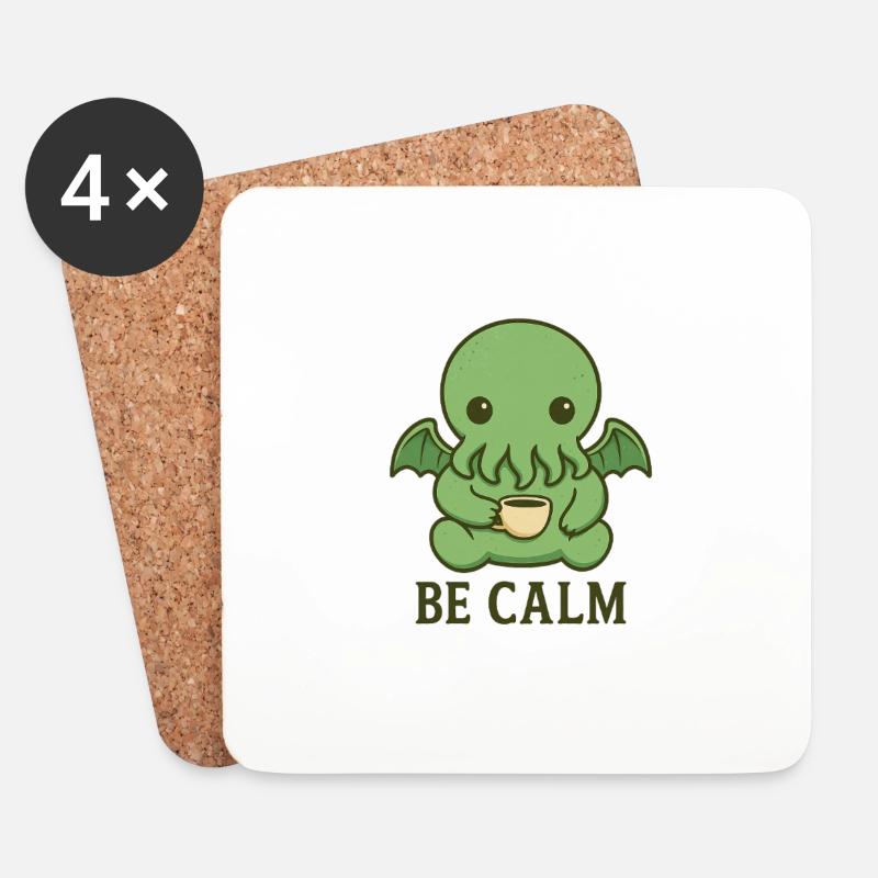 Bébé Cthulhu - Dessous de verre (lot de 4) - blanc