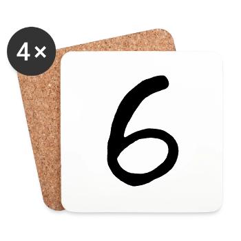 six - Untersetzer (4er-Set) - Weiß - Vorne