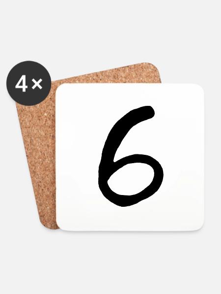 six - Untersetzer (4er-Set) - Weiß