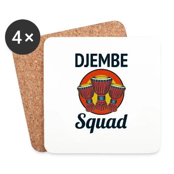 Djembe Squad Schlagzeuger Musik Schlagzeuger Musiker - Untersetzer (4er-Set) - Weiß - Vorne