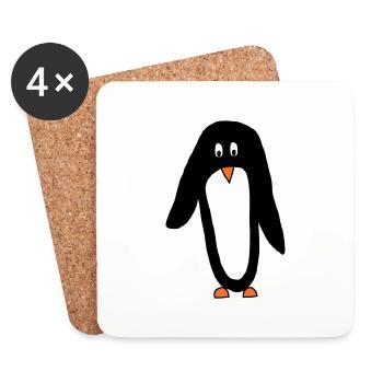uiiii Handmade Animal "Penguin" - Coasters (set of 4) - white - Front