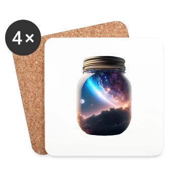 Universe in a glass - Coasters (set of 4) - white - Front