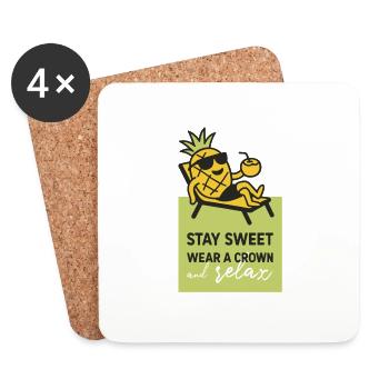 Pineapple - Coasters (set of 4) - white - Front