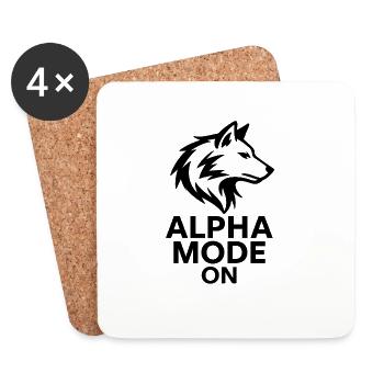 Mode alpha activé - Dessous de verre (lot de 4) - blanc - Devant