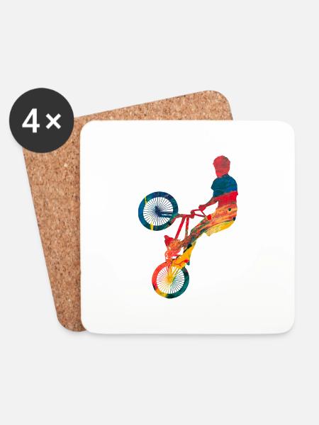 Bmx - Untersetzer (4er-Set) - Weiß