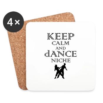 Danse Musique de danse - Dessous de verre (lot de 4) - blanc - Devant