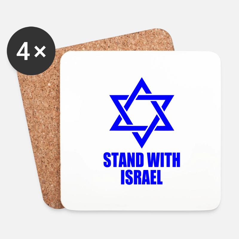 Stand with israel - Untersetzer (4er-Set) - Weiß
