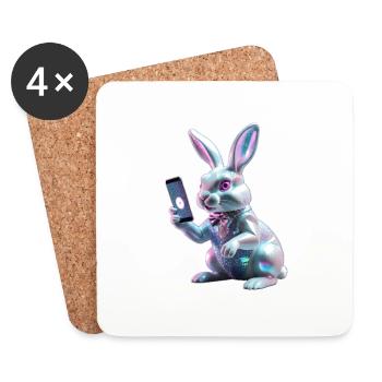 Bunny Pro - Untersetzer (4er-Set) - Weiß - Vorne
