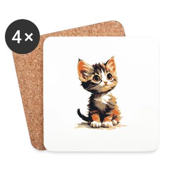 Kitten - Coasters (set of 4) - white - Front