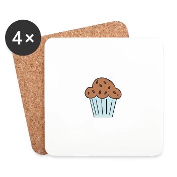 Cupcake Muffin - Untersetzer (4er-Set) - Weiß - Vorne