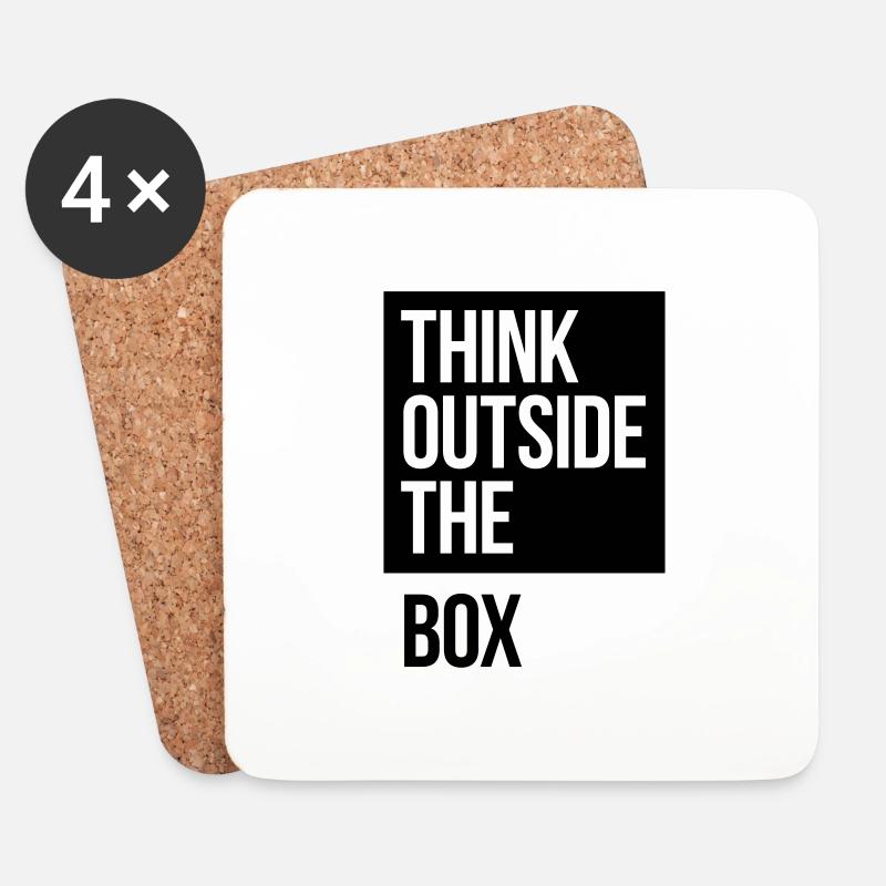Think Outside The Box - Untersetzer (4er-Set) - Weiß