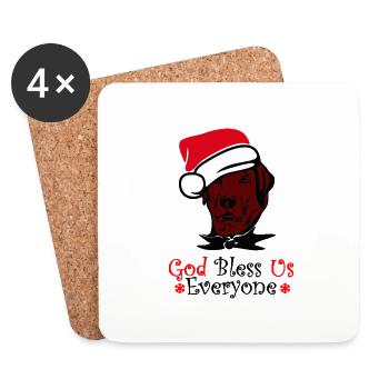 Gott segnet uns zu Weihnachten - Untersetzer (4er-Set) - Weiß - Vorne