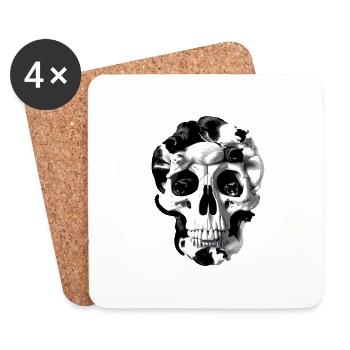 Catskull - Untersetzer (4er-Set) - Weiß - Vorne