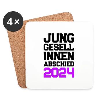 Hen Party 2024 Hen - Coasters (set of 4) - white - Front