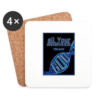 all YOUR wonders DNA - Coasters (set of 4) - white - Front