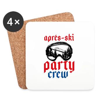 Après Ski Party Crew Ski Goggles - Coasters (set of 4) - white - Front