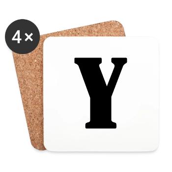 Y - Coasters (set of 4) - white - Front