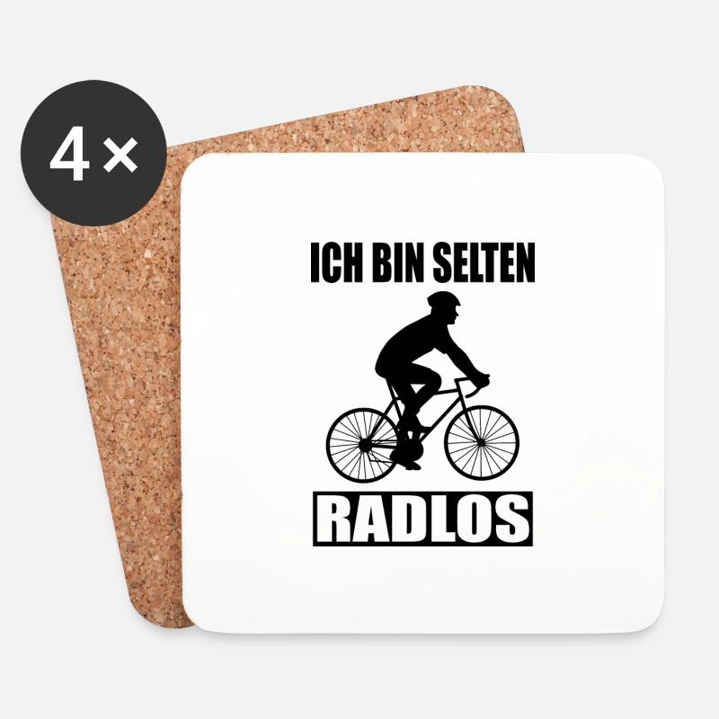 Fahrrad - Untersetzer (4er-Set) - Weiß