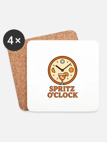 Spritz O’Clock - Untersetzer (4er-Set) - Weiß