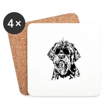 KORTHALS GRIFFON cool lunettes de soleil chiens Wilsigns - Dessous de verre (lot de 4) - blanc - Devant
