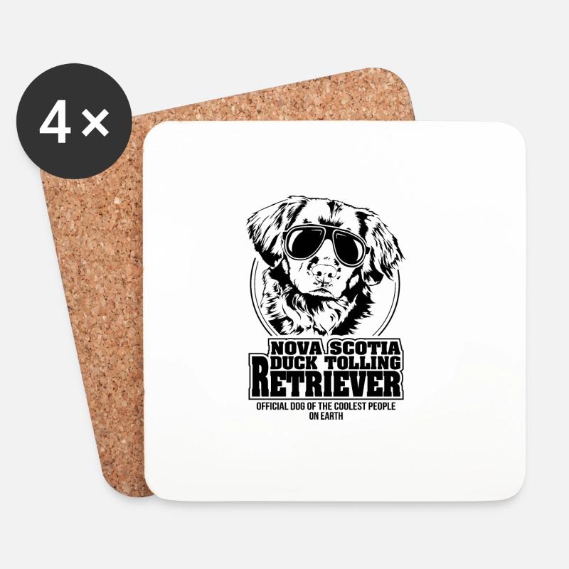 NOVA SCOTIA DUCK TOLLING RETRIEVER coolest people - Untersetzer (4er-Set) - Weiß