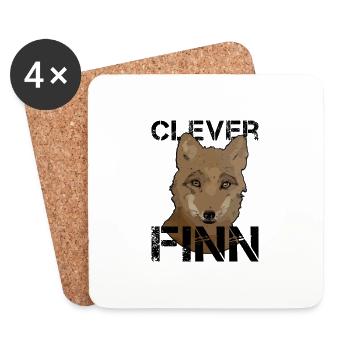 Finn Geburtstag Finn - Untersetzer (4er-Set) - Weiß - Vorne