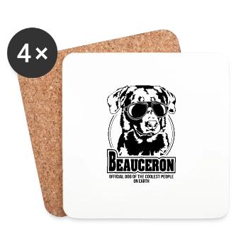 BEAUCERON les personnes les plus cool Chien Dire Wilsigns - Dessous de verre (lot de 4) - blanc - Devant