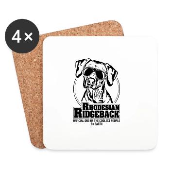 RHODESIAN RIDGEBACK personnes les plus cool Chiens Wilsigns - Dessous de verre (lot de 4) - blanc - Devant