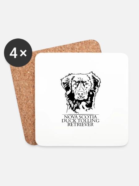 Nova Scotia Duck Tolling Retriever Portrait Hunde - Untersetzer (4er-Set) - Weiß